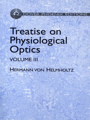 cover image of Treatise on Physiological Optics, Volume III